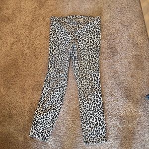 Black White cheetah print jeans